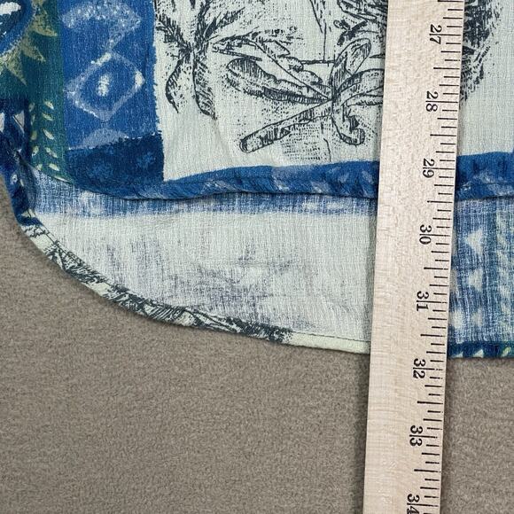 Gotcha Shirt Mens L Multicolor 1/4 Zip Short Sleeve Hawaiian‎ Print Relaxed Polo - Picture 5 of 10